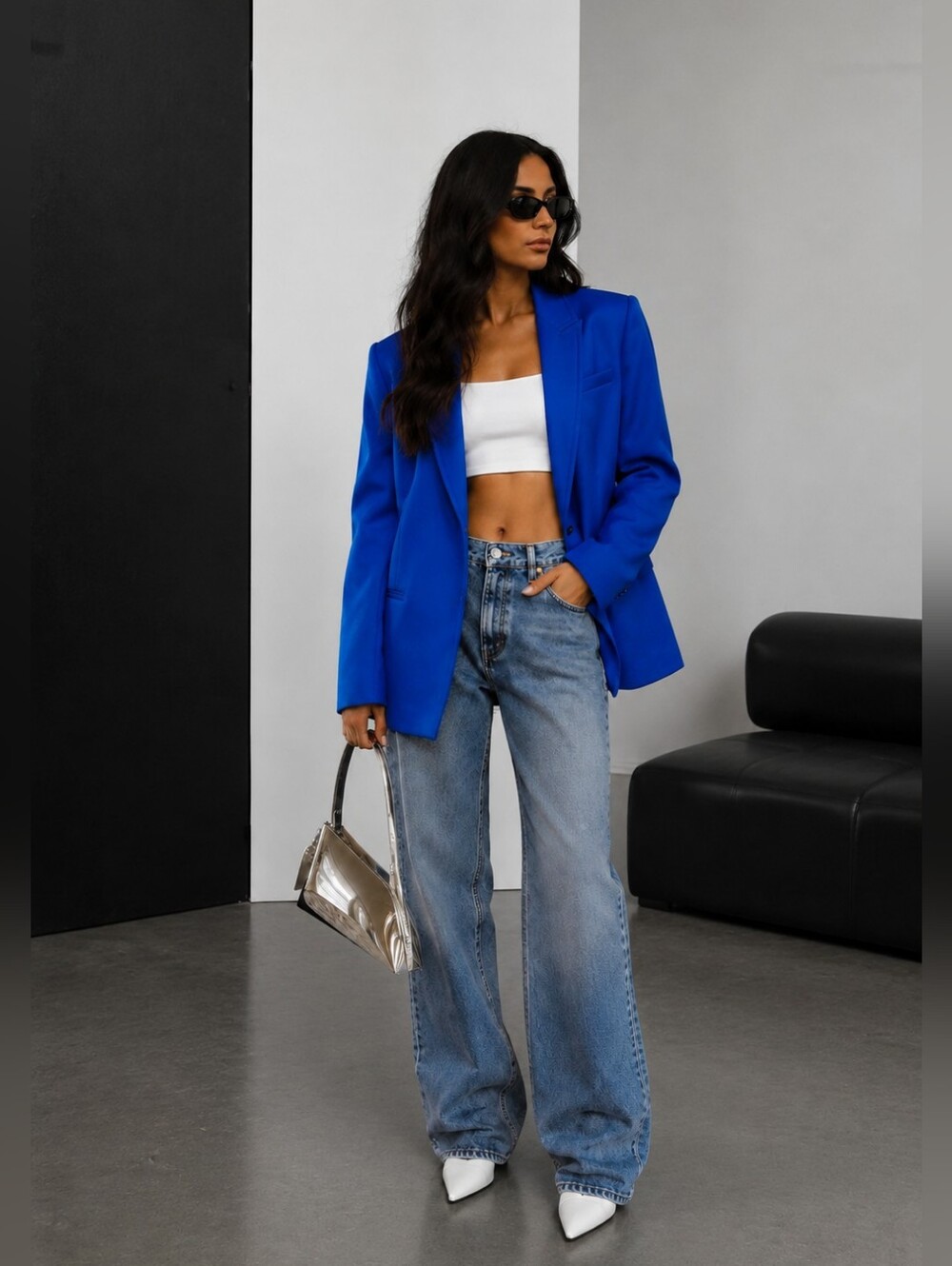 Victoria Beckham NWT Blue lapis Jacket